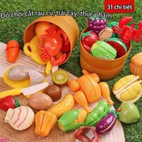 Bộ Đồ Chơi Cắt Trái Cây 31 Chi Tiết - Bóc Tách hải sản, rau củ, trái cây - Phát Triển Kỹ Năng Cho Bé