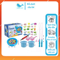 Bộ Đồ Chơi Câu Cá 42 Chi Tiết Cho Bé - Bể Phao Câu Cá 2 Tầng Giải Trí Câu Cá Bằng Nam Châm Cho Bé Nhiều Màu Sắc
