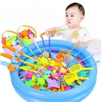 Bộ đồ chơi câu cá 42 chi tiết cho bé có gắn nam châm bao gồm cần câu nhựa, bể phao 2 tầng cho trẻ thỏa thích vui chơi