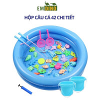 Bộ Đồ Chơi Câu Cá Cho Bé 42 Chi Tiết Có Gắn Nam Châm Bao Gồm Cần Câu Nhựa, Bể Phao 2 Tầng Cho Trẻ Thỏa Thích Vui Chơi Em