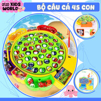 Bộ đồ chơi câu cá cho bé, size lớn 45 cá, có âm thanh cho bé, chất liệu nhựa ABS cao cấp không độc hại