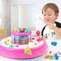 Bộ đồ chơi câu cá nghe nhạc 2 tầng 4 cần câu cho bé