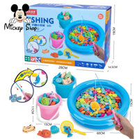 Bộ đồ chơi CÂU CÁ PHAO 42 chi tiết bể phao 2 tầng có gắn nam châm bao gồm cần câu nhựa cho trẻ thỏa thích vui chơi
