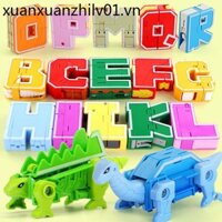 Bộ Đồ Chơi Chữ Cái Biến Hình Thành robot Khủng Long Phù Hợp Giáo Dục Cho Bé
