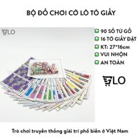 Bộ Đồ Chơi Cờ Lô Tô Giấy Và Gỗ Bingo Lotto Việt Giải Trí Ngày Tết