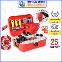 Bộ đồ chơi công cụ sửa chữa BOWA 8017 - Hộp balo (25 chi tiết) đồ chơi phát triển trí tuệ OkPlayIt