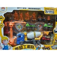 Bộ đồ chơi công trình xây dựng- xe cẩu / máy xúc/ xe trộn bê tông