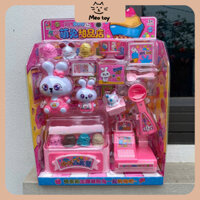 Bộ Đồ Chơi Cửa Hàng Kem Hình Thỏ Dễ Thương, Đồ Chơi Bán Kem Mini Cho Bé - Meo Toys 333-603