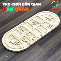 Bộ Đồ Chơi Dân Gian Ô Ăn Quan, Ô Ăn Quan Gỗ Gập Gọn Bàn Loại Lớn Gỗ Nguyên Khối BoardGame Gia Đình Vui Nhộn