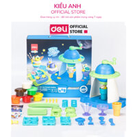 Bộ đồ chơi Đất nặn Deli  - Máy làm Mì, Hamburger kèm dụng cụ và khuân-VPP Kiều Anh