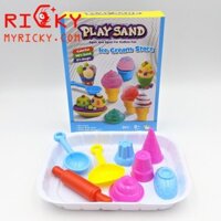Bộ đồ chơi đất sét cát màu làm kem