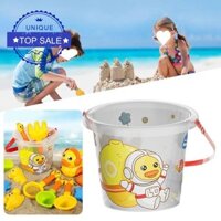 Bộ đồ chơi đi biển mùa hè cho trẻ em Sandcastle Xây dựng Xô nhựa Bình tưới nước Xẻng hoàn hảo cho bãi biển