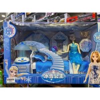 Bộ Đồ Chơi Elsa Giường Và Đèn Ngủ