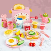 Bộ đồ chơi giả vờ cho trẻ em, đồ chơi nhà bếp, máy làm bánh mì, mô phỏng nấu ăn cho bé trai và bé g