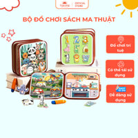 Bộ đồ chơi giáo dục phát triển kĩ năng 2in1,đồ chơi xé yên tĩnh, tranh vẽ nước, tranh bóc dán cho bé