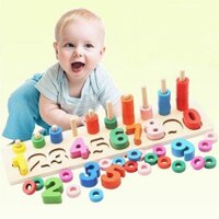 Bộ Đồ Chơi Gỗ Học Đếm Số Wood Toys Thông Minh Cho Bé - Vừa Chơi Vừa Học