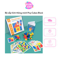 Bộ đồ chơi gỗ rèn luyện tư duy không gian đa chiều, xếp hình thông minh Pixy Cubes Block