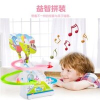 Bộ đồ chơi heo Peppa leo cầu thang có nhạc và có đèn ngộ nghĩnh cho bé (1388HPP)