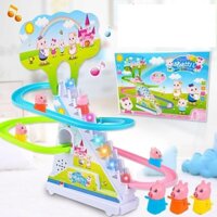 Bộ đồ chơi heo Peppa leo thang - Đồ chơi phát nhạc, ánh sáng [TẶNG KÈM PIN]