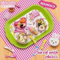 Bộ Đồ Chơi Khay 6 món Tập Ăn Nhập Vai Mô Hình Kem Mì Pudding, Kem Toben Nhựa ABS Cao Cấp, Đồ Chơi Đút Ăn