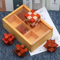 Bộ Đồ Chơi Khóa Khổng Minh Khóa Lỗ Ban 06 Món Thách Thức Mọi Lứa Tuổi