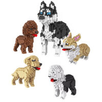 Bộ đồ chơi khối xây dựng Mini mô hình chó cho bé trai bé gái Gạch phong cách thú cưng dành cho người lớn