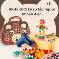 Bộ Đồ Chơi Kỹ Sư Lắp Ghép Có Khoan Điện Cho Bé