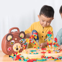 Bộ đồ chơi kỹ sư lắp ráp - đồ chơi vặn ốc vít - Cho bé từ 3 tuổi