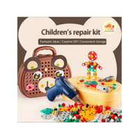 Bộ Đồ Chơi Kỹ Sư Lắp Ráp Kèm Khoan Điện Đồ Chơi Vặn Ốc Vít Cho Bé Từ 3 Tuổi