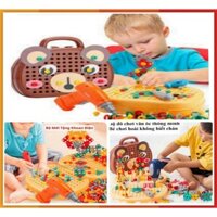 Bộ đồ chơi kỹ sư lắp ráp kèm khoan điện - đồ chơi vặn ốc vít - Cho bé từ 3 tuổi