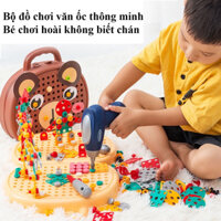 Bộ đồ chơi kỹ sư lắp ráp kèm khoan điện,đồ chơi vặn ốc vít , đồ chơi lắp ráp, đồ chơi trẻ em, cho bé 3 tuổi - Pupuhouse