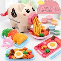 Bộ Đồ Chơi Làm Mì Ý Từ Đất Nặn Hình Con Heo