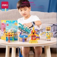 Bộ Đồ Chơi Lắp Ghép Deli /Mô Hình Đàn Piano /Tàu Vũ Trụ Đồng Hồ /Nhân Vật Hoạt Hình-VPP Kiều Anh