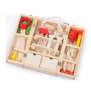 Bộ đồ chơi lắp ghép khoan mộc bằng gỗ