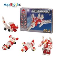 Bộ đồ chơi lắp ghép khối xây dựng Artec 10 trong 1 - màu trắng