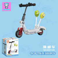 Bộ đồ chơi lắp ghép lắp rắp mô hình Xe máy mini ( gồm 12 xe )