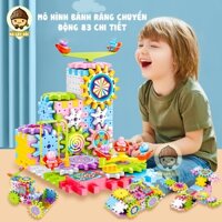 Bộ đồ chơi lắp ghép thông minh mô hình bánh răng chuyển động 83 chi tiết, đồ chơi lắp ráp phát triển trí tuệ cho bé.