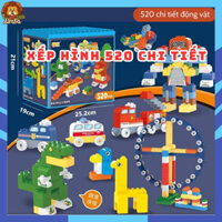 Bộ Đồ Chơi Lắp Ghép Trí Tuệ 170- 520 Chi Tiết, Bộ Lego Lắp Ráp 520 Chi Tiết