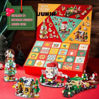 Bộ đồ chơi lắp ráp 24 hộp Xếp Hình Đồ Chơi, Mô Hình Giáng Sinh DIY Dễ Thương, Quà Noel Cho Bé