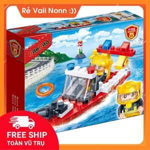 Bộ đồ chơi lắp ráp BanBao - Tàu cứu hộ biển 7119