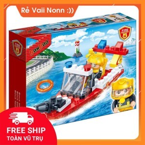 Bộ đồ chơi lắp ráp BanBao - Tàu cứu hộ biển 7119