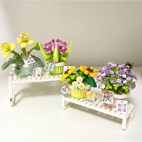 Bộ đồ chơi lắp ráp building block LOZ mini mô hình chậu hoa mẫu mới