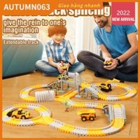 Bộ Đồ Chơi Lắp Ráp Đường Ray Xe Hơi Chạy Điện Linh Hoạt DIY Mùa Cho Bé Autumn063