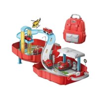 Bộ đồ chơi lắp ráp gara đường đua oto gấp gọn