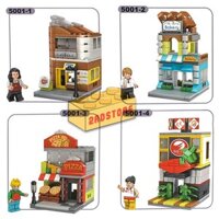 Bộ đồ chơi lắp ráp Lego - Street View - 4 IN 1 -  Trò chơi Xếp hình mô hình nhân vật - 5001