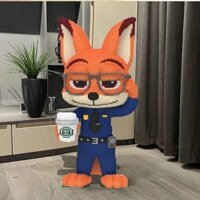 Bộ Đồ Chơi Lắp Ráp lego Cảnh Sát Thành Phố Với Động Vật Điên Cung 122 Mảnh Dành Cho Bé Gái