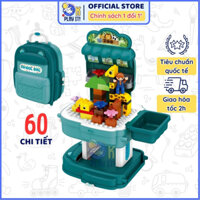 Bộ đồ chơi lắp ráp lego chủ đề sở thú BOWA 8411P - Hộp balo (60 chi tiết) đồ chơi phát triển trí tuệ OkPlayit