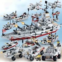 Bộ đồ chơi lắp ráp LEGO Tàu Chiến Hạm 1000 chi tiết kèm mô hình lắp ráp lego máy bay, xe tăng, robot đồ chơi cho bé
