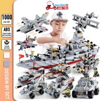 Bộ đồ chơi lắp ráp lego tàu chiến hạm quân sự khổng lồ, lego tàu chiến tuần tra hải quân 1000CT đồ chơi cho bé trai