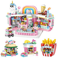 Bộ đồ chơi lắp ráp LOZ mô hình cửa hàng tiệm lợi 1730-1732,1666-1669